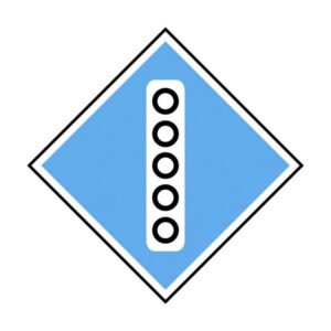 Знак поднять токоприёмник